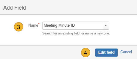 AgileMinutes - adding references - add field